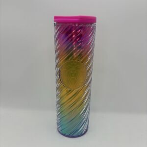 Starbucks Rainbow Pride Tim Singleton 2023 Irracdecent Swirl  16 fl oz Tumbler